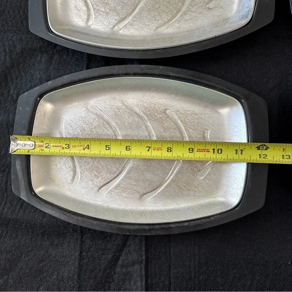 4 Vtg NORDIC WARE Sizzler Steak & Fajita Servers Plates USA  NO. 52 Platter MCM